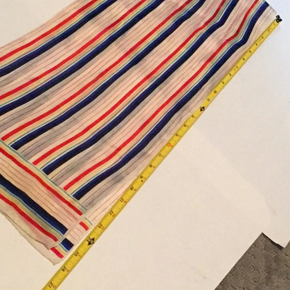Anne Klein silk scarf, head wrap, 52” X 10”, multicolor